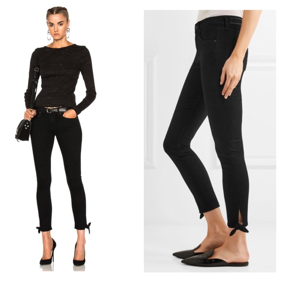 rag & bone Denim - Rag & Bone Black Stevie Capri Skinny Jeans